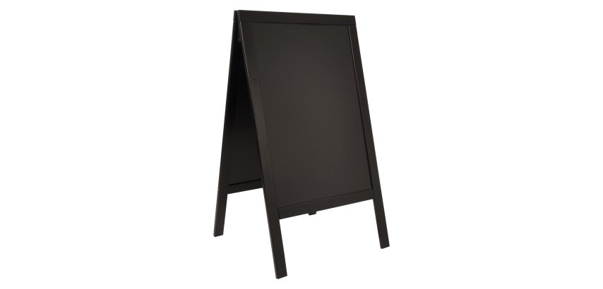 Lavagna Sandwich - cavalletto nero - 69 x 125 cm - Securit