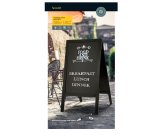 Lavagna Sandwich - cavalletto nero - 69 x 125 cm - Securit