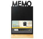 Lavagna da tavolo Silhouette - 34,5 x 21 cm - forma memo - nero - Securit