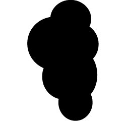 En_silhouette ardoise mur nuage