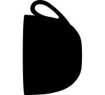 Lavagna da parete Silhouette - 44,5 x 30 cm - forma tazza - nero - Securit