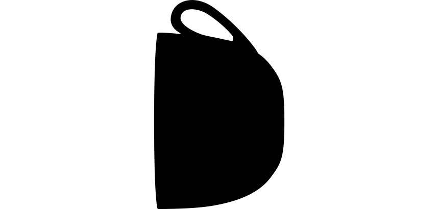 Lavagna da parete Silhouette - 44,5 x 30 cm - forma tazza - nero - Securit