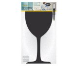 Lavagna da parete Silhouette - 50 x 23 cm - forma bicchiere - nero - Securit