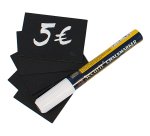 Targhette - 5,2 x 7,4 cm (A8) - nero - Securit - set 20 pezzi
