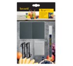 Targhette - 5,2 x 7,4 cm (A8) - nero - Securit - set 20 pezzi