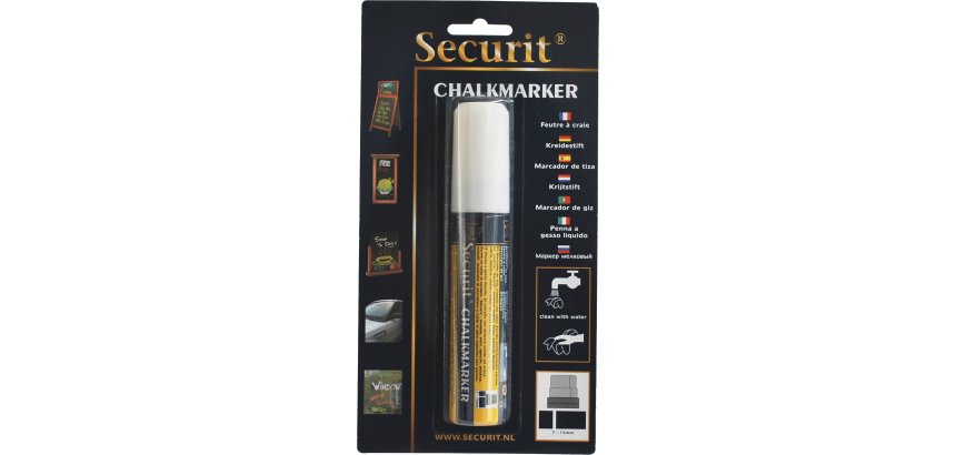 Marcatore a gesso liquido - punta maxi da 7,00-15,00mm - bianco - Securit