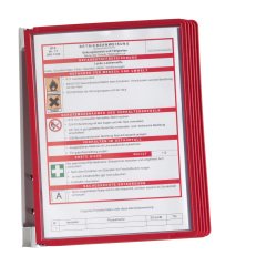 Leggio da parete Vario Wall 5 - 5 pannelli Sherpa inclusi - rosso - Durable
