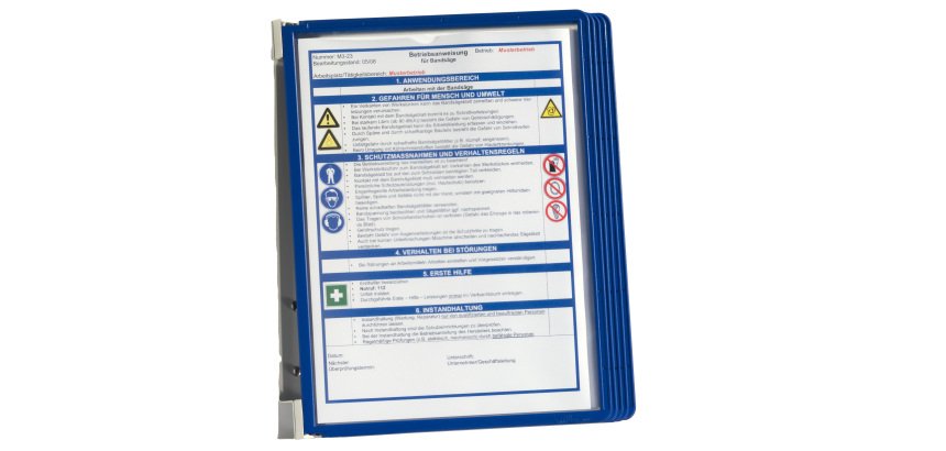 Leggio da parete Vario Wall 5 - 5 pannelli Sherpa inclusi - blu - Durable