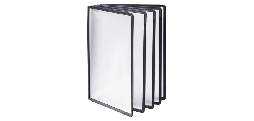 Pannelli di ricambio Sherpa per leggii Vario - nero - Durable - conf. 5 pezzi
