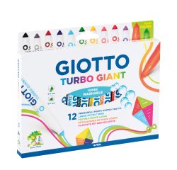 Pennarelli Turbo Giant classici - 2 colori neon - Giotto - astuccio 12 pezzi