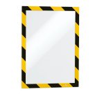 Cornice Duraframe Security - adesiva - pannello magnetico - A4  (21 x 29,7 cm) - giallo/nero - Durable