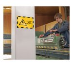 Cornice Duraframe Security - adesiva - pannello magnetico - A4  (21 x 29,7 cm) - giallo/nero - Durable