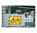 Cornice Duraframe Security - adesiva - pannello magnetico - A4  (21 x 29,7 cm) - giallo/nero - Durable