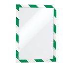 Cornice Duraframe Security - adesiva - pannello magnetico - A4  (21 x 29,7 cm) - verde/bianco - Durable