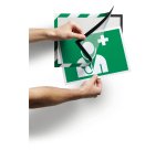 Cornice Duraframe Security - adesiva - pannello magnetico - A4  (21 x 29,7 cm) - verde/bianco - Durable