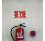 Cornice Duraframe Security - adesiva - pannello magnetico - A4  (21 x 29,7 cm) - rosso/bianco - Durable