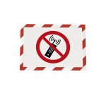 Cornice Duraframe Security - adesiva - pannello magnetico - A4  (21 x 29,7 cm) - rosso/bianco - Durable