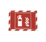 Cornice Duraframe Security - adesiva - pannello magnetico - A4  (21 x 29,7 cm) - rosso/bianco - Durable