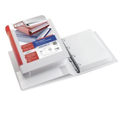 Raccoglitore personalizzabile Stelvio TI - 4 anelli a D 25 mm - dorso 4 cm - 15x21 cm - bianco - Sei Rota