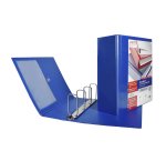 Raccoglitore personalizzabile Stelvio TI - 22 x 30 cm - 4 anelli a Q 80 mm - dorso 10 cm - blu - Sei Rota
