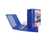 Raccoglitore personalizzabile Stelvio TI - 22 x 30 cm - 4 anelli a Q 80 mm - dorso 10 cm - blu - Sei Rota