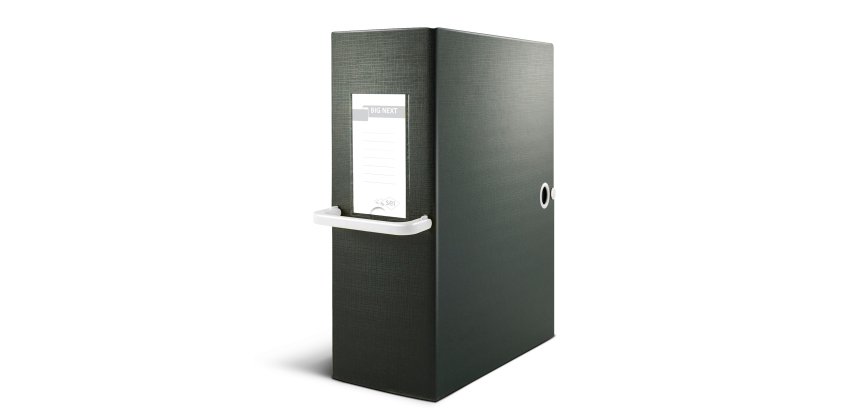 Scatola archivio Big Next - dorso 16 cm - 25 x 35 cm - nero/bianco - Sei Rota