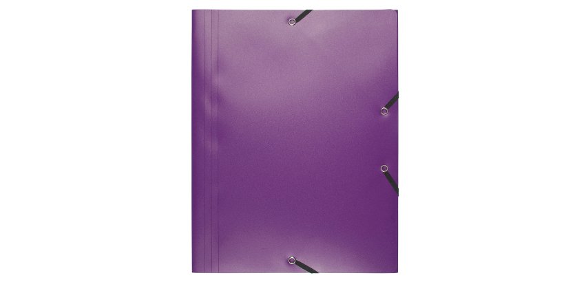 3 Flap Folders with Elastic Straps Opaque Polypropylene Eco A4