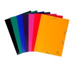 3 Flap Folders with Elastic Straps Opaque Polypropylene Eco A4 - Assorted colours