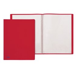 Portalistini Sviluppo - liscio - PP - 22 x 30 cm - 30 buste - rosso - Favorit