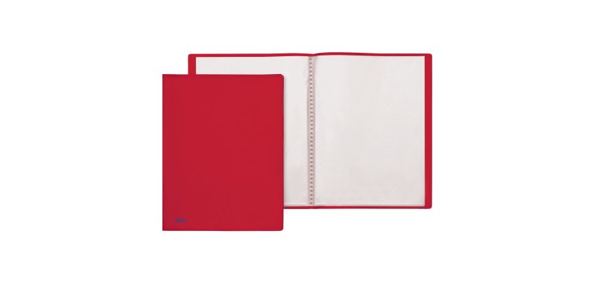 Portalistini Sviluppo - liscio - PP - 22 x 30 cm - 30 buste - rosso - Favorit