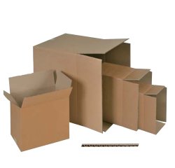 Scatola per imballo - onda singola - 43 x 30,4 x 21,8 cm - cartone - avana