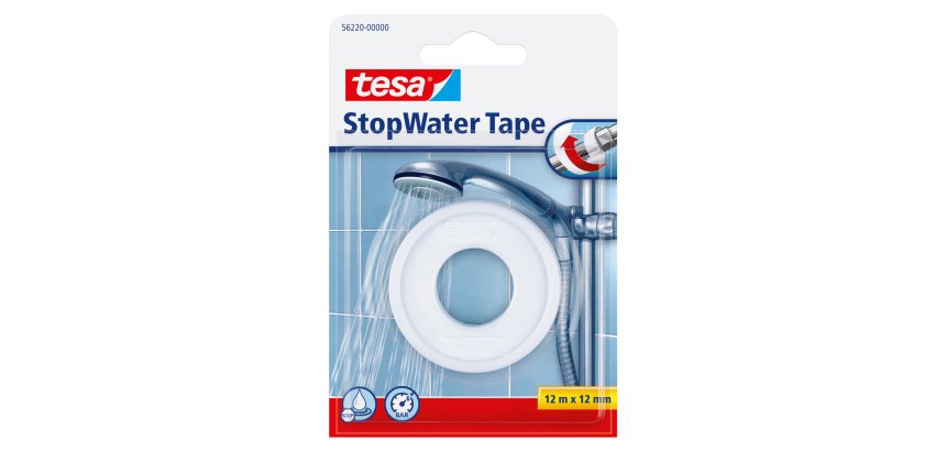 Nastro StopWater per riparazioni - 12 mm x 12 m - teflon - bianco - Tesa