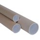 Tubo - con doppio tappo trasparente - diametro 6 cm - H 70 cm - cartone - avana - Polyedra