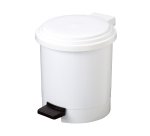 Pattumiera a pedale Ruf - PP - 6 L - diametro 22,5 cm - altezza 26,5 cm -  bianco - Medial