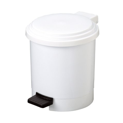 Pattumiera a pedale Ruf - PPL - 6 L - diametro 22,5 cm - altezza 26,5 cm -  bianco - Medial