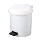 Pattumiera a pedale Ruf - PPL - 6 L - diametro 22,5 cm - altezza 26,5 cm -  bianco - Medial
