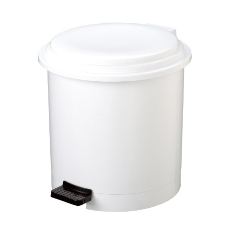 Pattumiera a pedale Ruf - diametro 27 cm - altezza 34 cm - 12 L - bianco - Medial