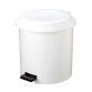 Pattumiera a pedale Ruf - diametro 27 cm - altezza 34 cm - 12 L - bianco - Medial