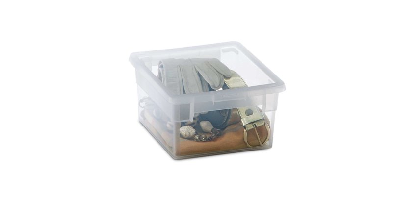 Contenitore multiuso Light Box S/2 - 17,8x20,4x10 cm - 2,5 L - plastica - trasparente - Terry