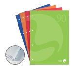 Blocco notes BM90 - A4 - collato lato lungo - quadretti 4mm - 50fg - 90gr - 4fori - copertina 250gr - BM