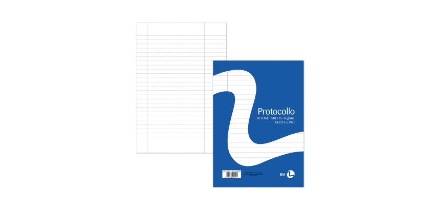 Foglio protocollo - A4 - uso bollo - 60 gr - BM - conf. 20 pezzi