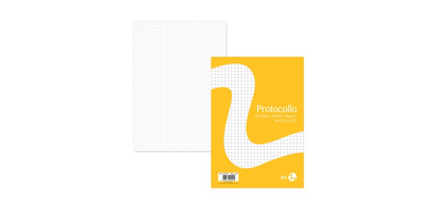 Foglio protocollo - A4 - 5 mm - 60 gr - BM - conf. 20 pezzi