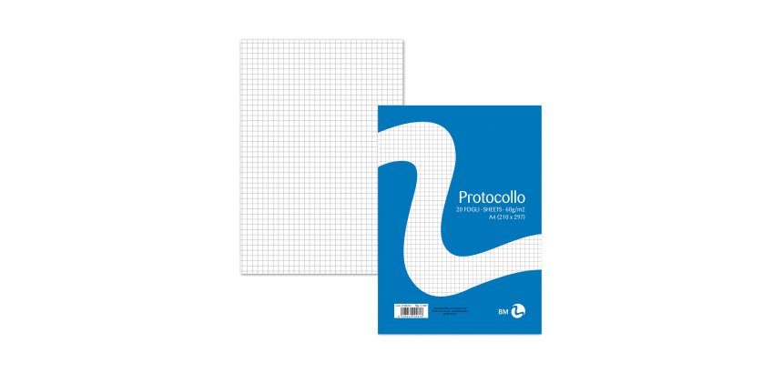 Foglio protocollo - A4 - 4 mm - 60 gr - BM - conf. 20 pezzi