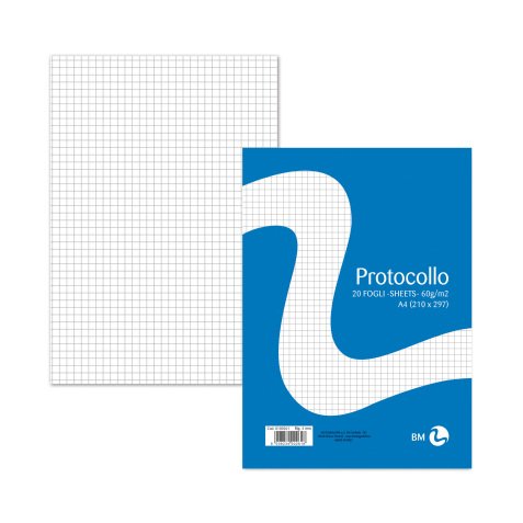 Foglio protocollo - A4 - 4 mm - 60 gr - BM - conf. 20 pezzi