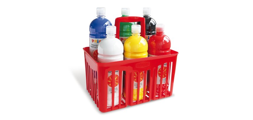 Tempera pronta Primi Passi - 1 L - colori assortiti - Primo - conf. 6 pezzi