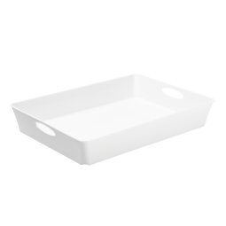 Vassoio multiuso Living Box - 37,5 x 26,6 cm - altezza 6 cm - bianco - Rotho