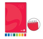 Blocco notes Color - spiralato lato corto - 5mm - 210 x 297mm - 90gr - 50 fogli - BM