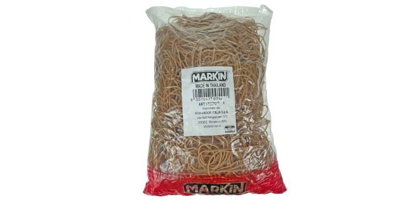 Elastici - diametro 6 cm - 1 kg - caucciù - avana - Markin
