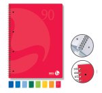 Quaderno Colors - A5 -  5mm - 60 fogli - 90 gr - c/fori - spiralato - BM