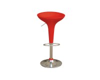 Sgabello bar - ABS/acciaio cromato - 35x45x55/78 cm - rosso - Serena Group